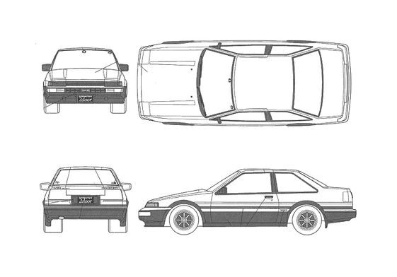 Toyota ae86 trueno чертеж